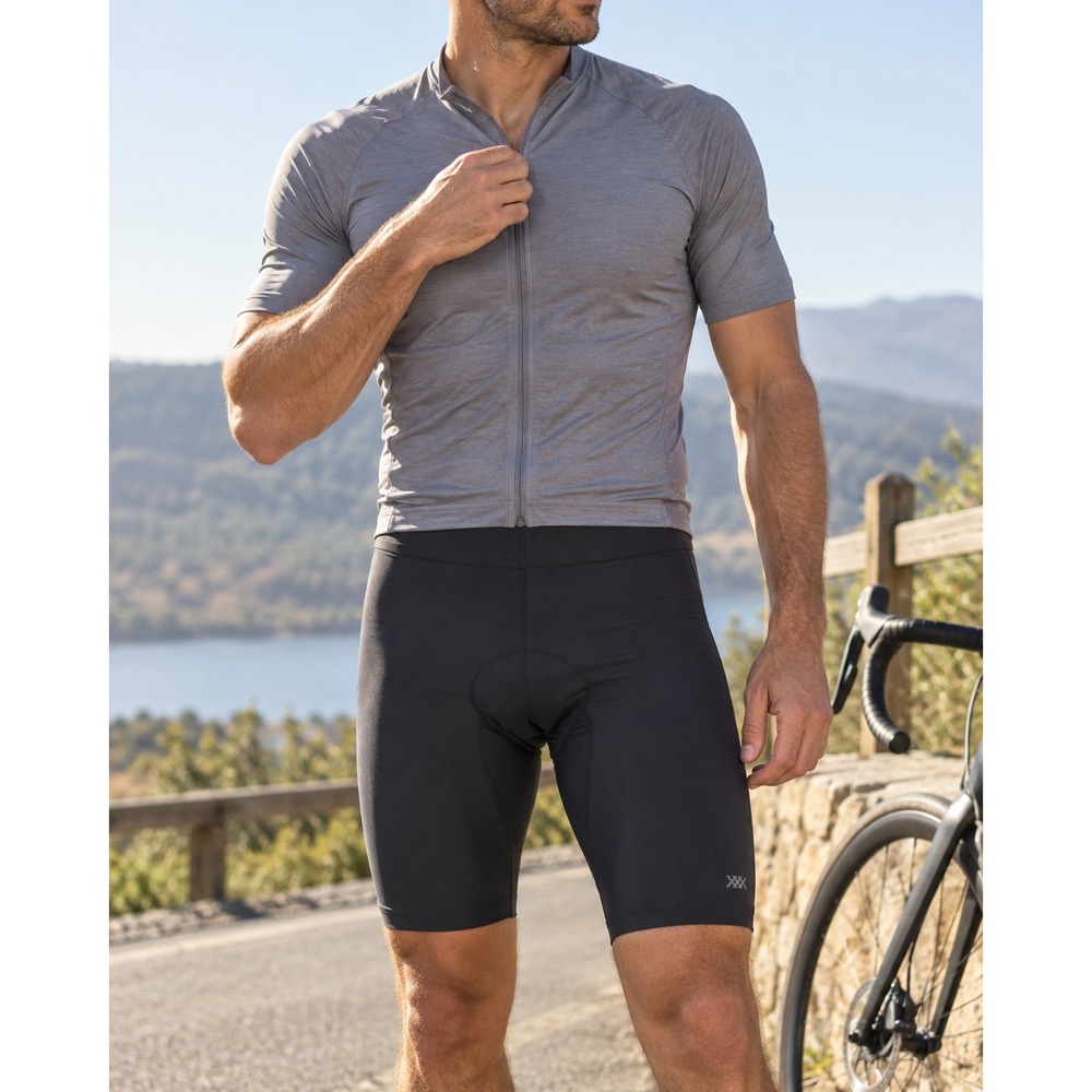 Rhone Basic Cycling Short Black Padded Chamois Goldfusion 100854-006 XXL